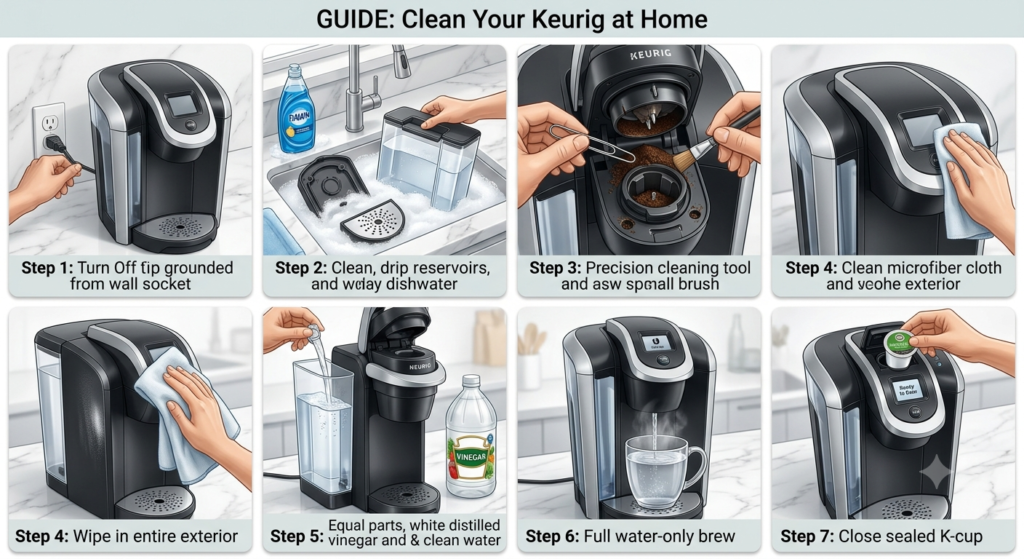 how to clean keurig coffee maker